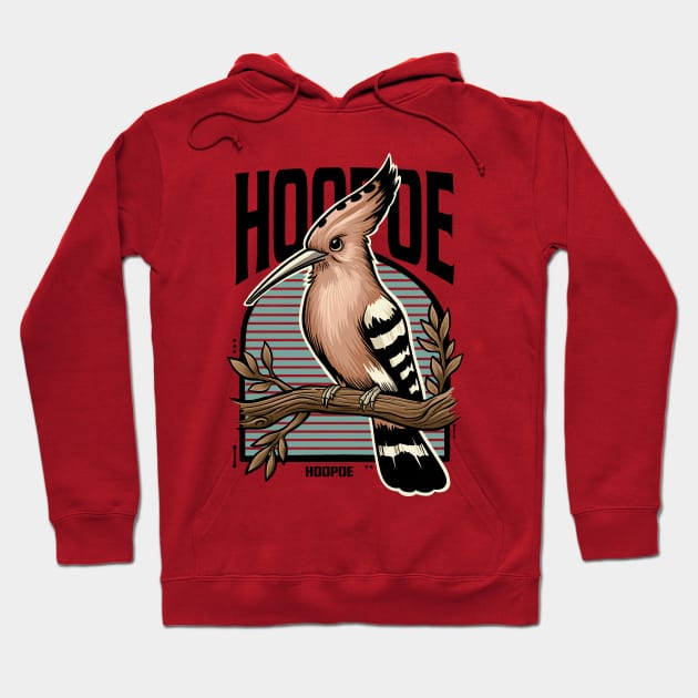 Hoopoe Bird Hoodie by inktindia